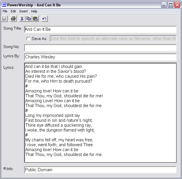 Song Editor